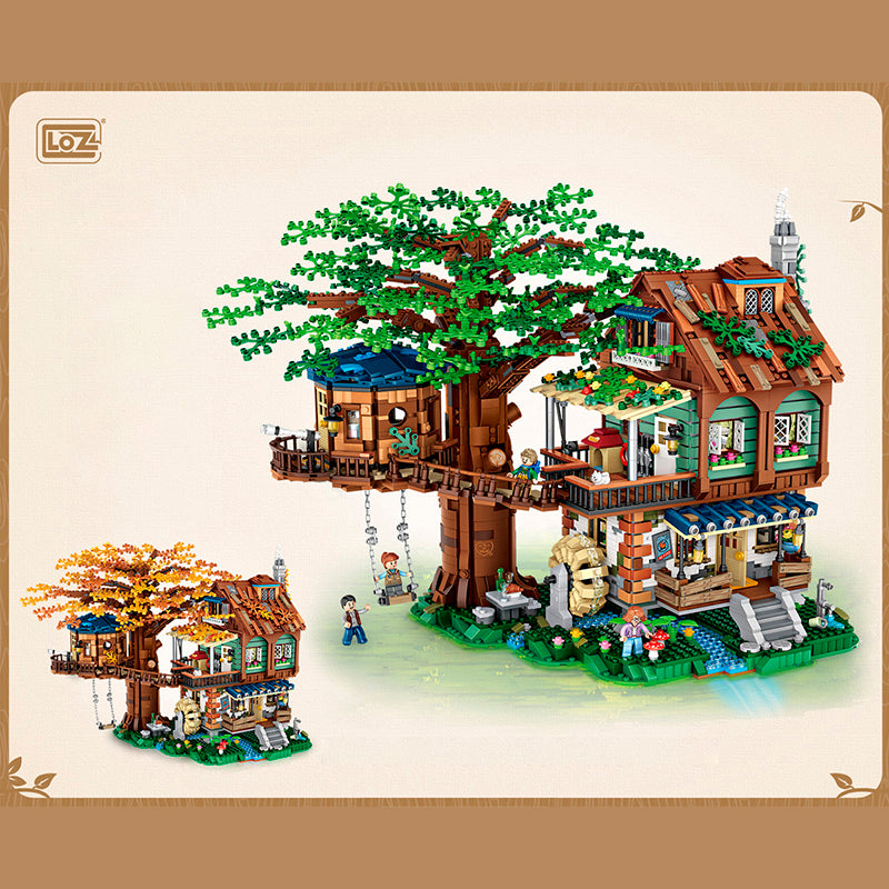 Tree House and Cabinet | LOZ 1033 Mini Block Building Set for Ages 