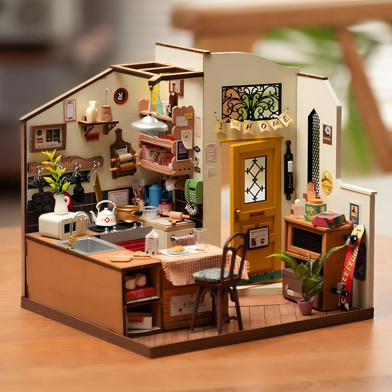 Robotime Rolife Jason's Kitchen Miniature Dollhouse Kit DG105
