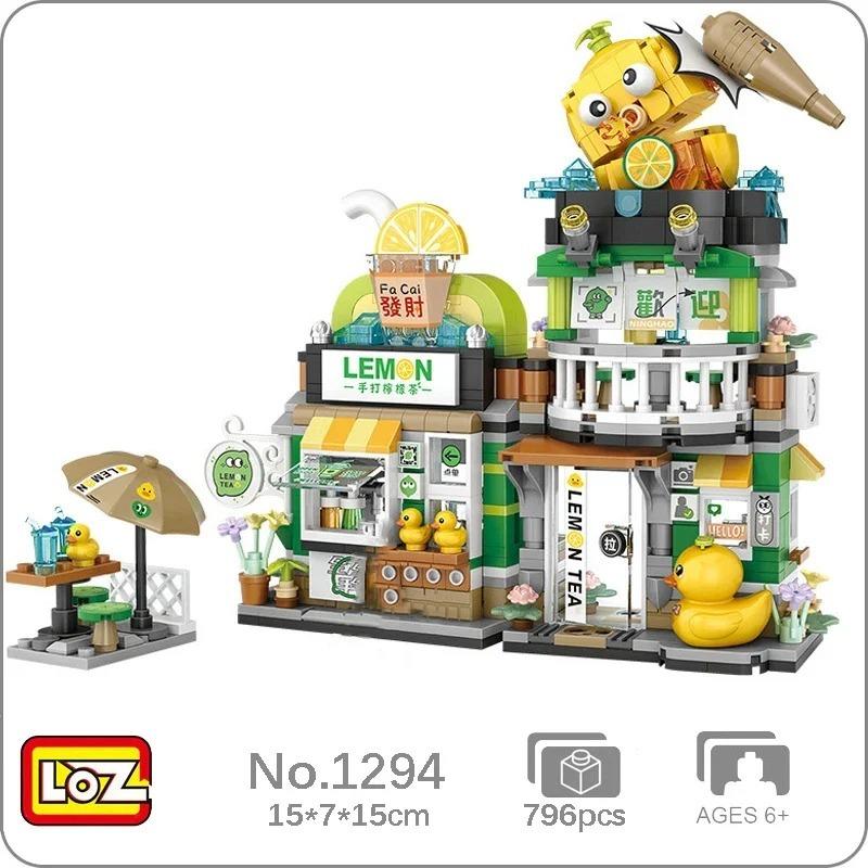 Lemon Tea Shop | LOZ 1294 Building Bricks Mini Street Food Set for Ages 10+