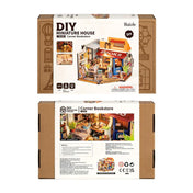 Corner Bookstore | Robotime DG164 DIY Dollhouse Miniatures Kit