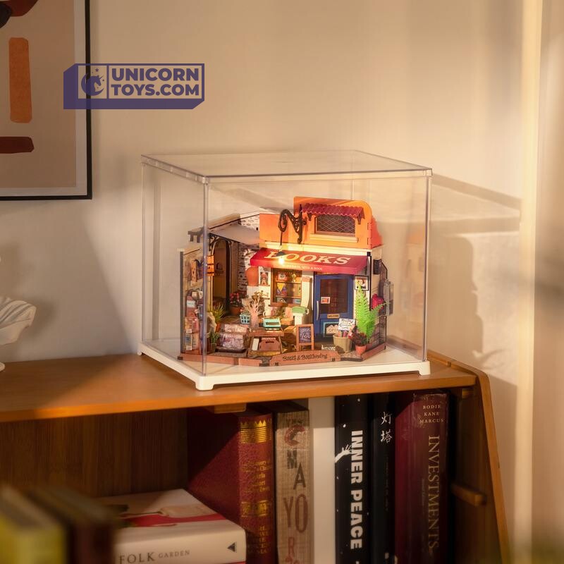 Corner Bookstore | Robotime DG164 DIY Dollhouse Miniatures Kit