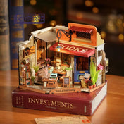 Corner Bookstore | Robotime DG164 DIY Dollhouse Miniatures Kit