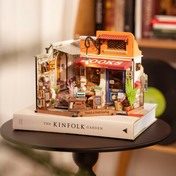 Corner Bookstore | Robotime DG164 DIY Dollhouse Miniatures Kit