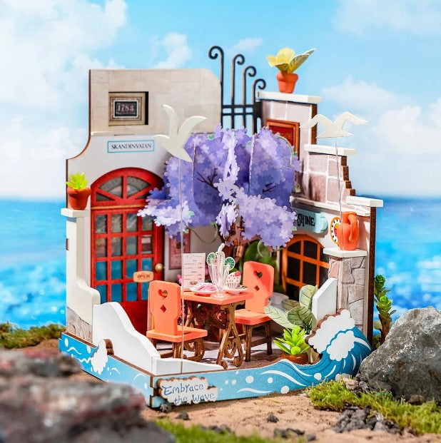 Sea Holiday Restaurant | Robotime Rolife DS039 DIY Dollhouse Miniature House