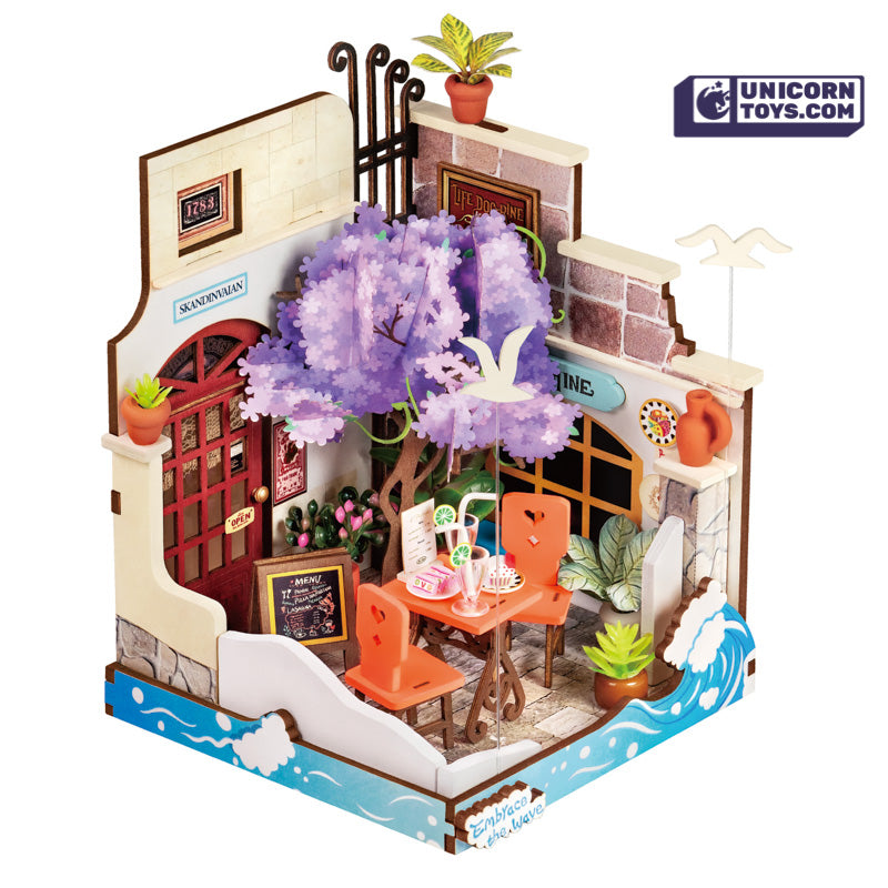 Sea Holiday Restaurant | Robotime Rolife DS039 DIY Dollhouse Miniature House