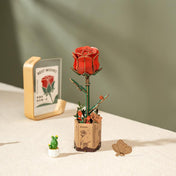 Red Rose | Rowood TW042 Wooden Flower Hand-Made Craft Gift & Decoration