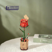 Red Rose | Rowood TW042 Wooden Flower Hand-Made Craft Gift & Decoration