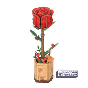 Red Rose | Rowood TW042 Wooden Flower Hand-Made Craft Gift & Decoration