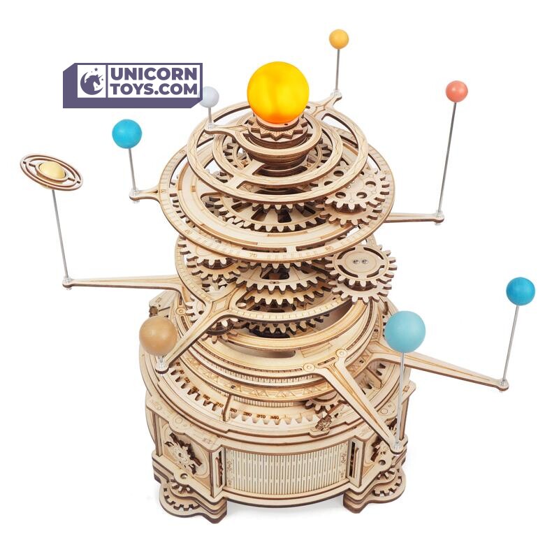 Modèle de bois de puzzle 3D Curious Discovery Mécanique Orrery Robotime  ST001 - Puzzle 3D - Achat & prix